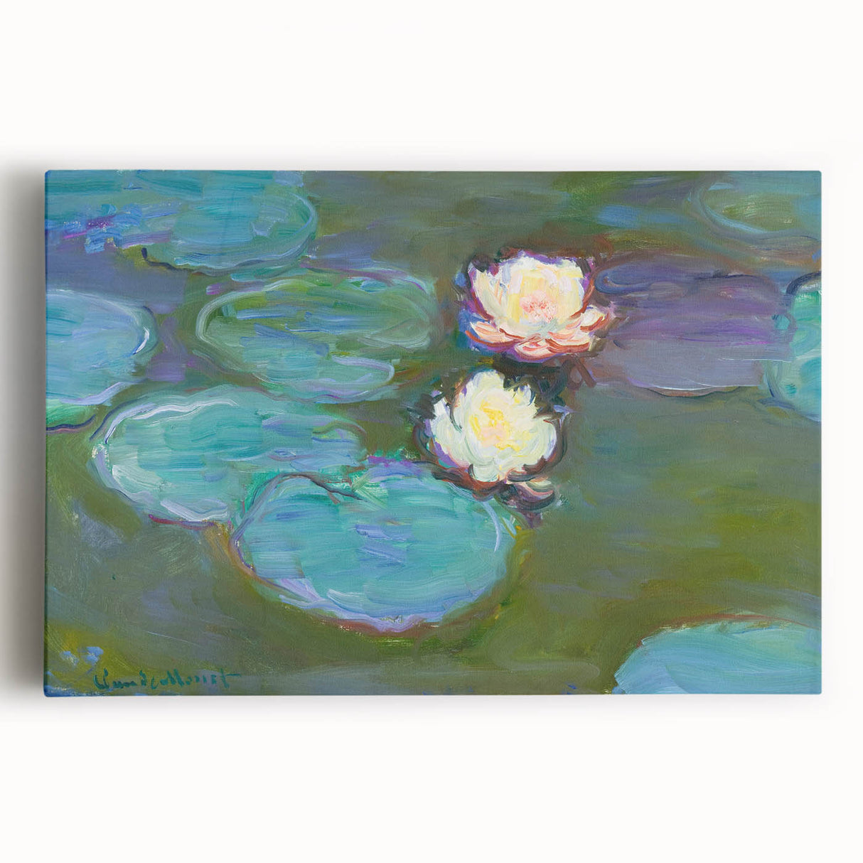 Claude Monet Water Lilies - Impressionist Wall Art Canvas Print