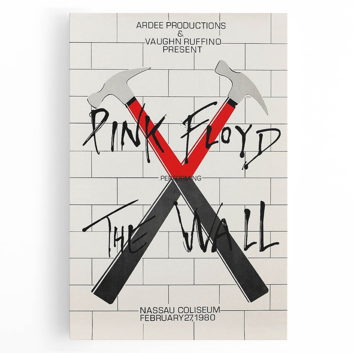Pink Floyd The Wall 1980 Concert Poster - Nassau Coliseum