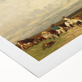 Romanticism Art: Cows Crossing a Ford by Jules Dupré - Classic Print