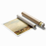 Romanticism Art: Cows Crossing a Ford by Jules Dupré - Classic Print