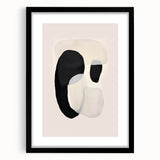 Canvas Art for Dining Area – Abstract Black and Beige Wall Print