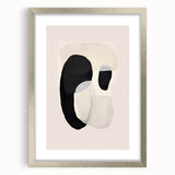 Canvas Art for Dining Area – Abstract Black and Beige Wall Print