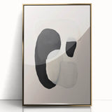 Canvas Art for Dining Area – Abstract Black and Beige Wall Print