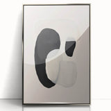 Canvas Art for Dining Area – Abstract Black and Beige Wall Print