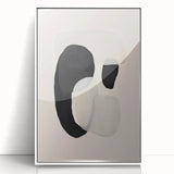 Canvas Art for Dining Area – Abstract Black and Beige Wall Print