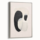 Canvas Art for Dining Area – Abstract Black and Beige Wall Print