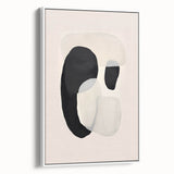 Canvas Art for Dining Area – Abstract Black and Beige Wall Print