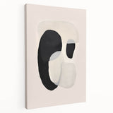Canvas Art for Dining Area – Abstract Black and Beige Wall Print