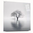 Minimalist Black & White Tree Wall Art - Modern Canvas Print