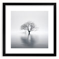 Minimalist Black & White Tree Wall Art - Modern Canvas Print