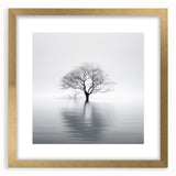 Minimalist Black & White Tree Wall Art - Modern Canvas Print