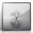 Minimalist Black & White Tree Wall Art - Modern Canvas Print