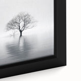 Minimalist Black & White Tree Wall Art - Modern Canvas Print