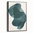 Framed black minimalist wall art with an abstract design, showcasing clean lines and geometric shapes, ideal for modern home decor. Perfect for enhancing contemporary interiors.