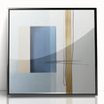 Large Abstract Wall Art – Bold Blue & Gold Minimalist Canvas Design