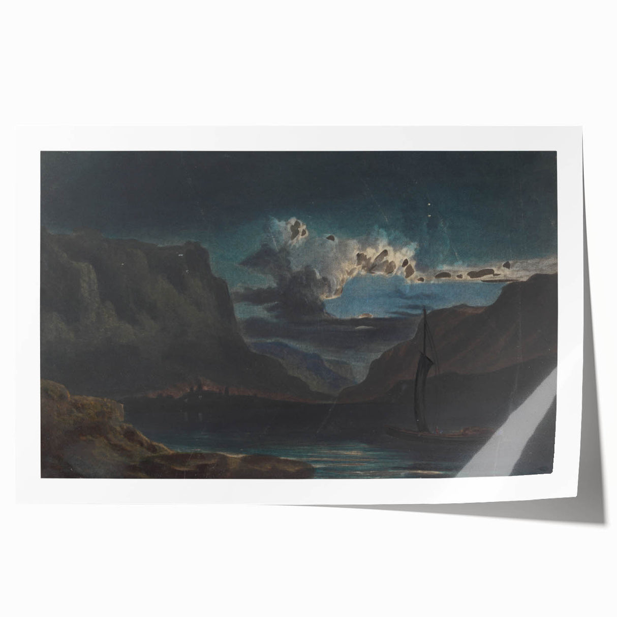 Romanticism Art: New Weir on the Wye - Dramatic Landscape Canvas