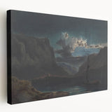 Romanticism Art: New Weir on the Wye - Dramatic Landscape Canvas