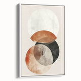 Framed minimalist wall art featuring an abstract design in soft neutral tones, displayed in a white frame, perfect for modern home decor and stylish interiors.