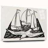 Expressionist Nautical Scene - Sailing Ships | Modern Wall Art Print