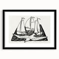 Expressionist Nautical Scene - Sailing Ships | Modern Wall Art Print