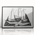 Expressionist Nautical Scene - Sailing Ships | Modern Wall Art Print