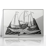 Expressionist Nautical Scene - Sailing Ships | Modern Wall Art Print