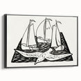 Expressionist Nautical Scene - Sailing Ships | Modern Wall Art Print
