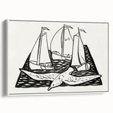 Expressionist Nautical Scene - Sailing Ships | Modern Wall Art Print