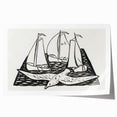 Expressionist Nautical Scene - Sailing Ships | Modern Wall Art Print