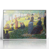 Seurat's Park Scene - Impressionist Pointillist Wall Art Print