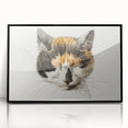 Romanticism Art: Calico Cat by Jean Bernard - Classic Animal Portrait