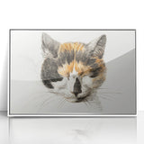 Romanticism Art: Calico Cat by Jean Bernard - Classic Animal Portrait