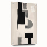 Framed Dining Room Prints – Geometric Black and Gray Abstract Art