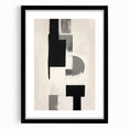 Framed Dining Room Prints – Geometric Black and Gray Abstract Art