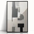 Framed Dining Room Prints – Geometric Black and Gray Abstract Art