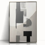 Framed Dining Room Prints – Geometric Black and Gray Abstract Art