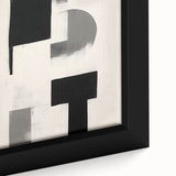 Framed Dining Room Prints – Geometric Black and Gray Abstract Art