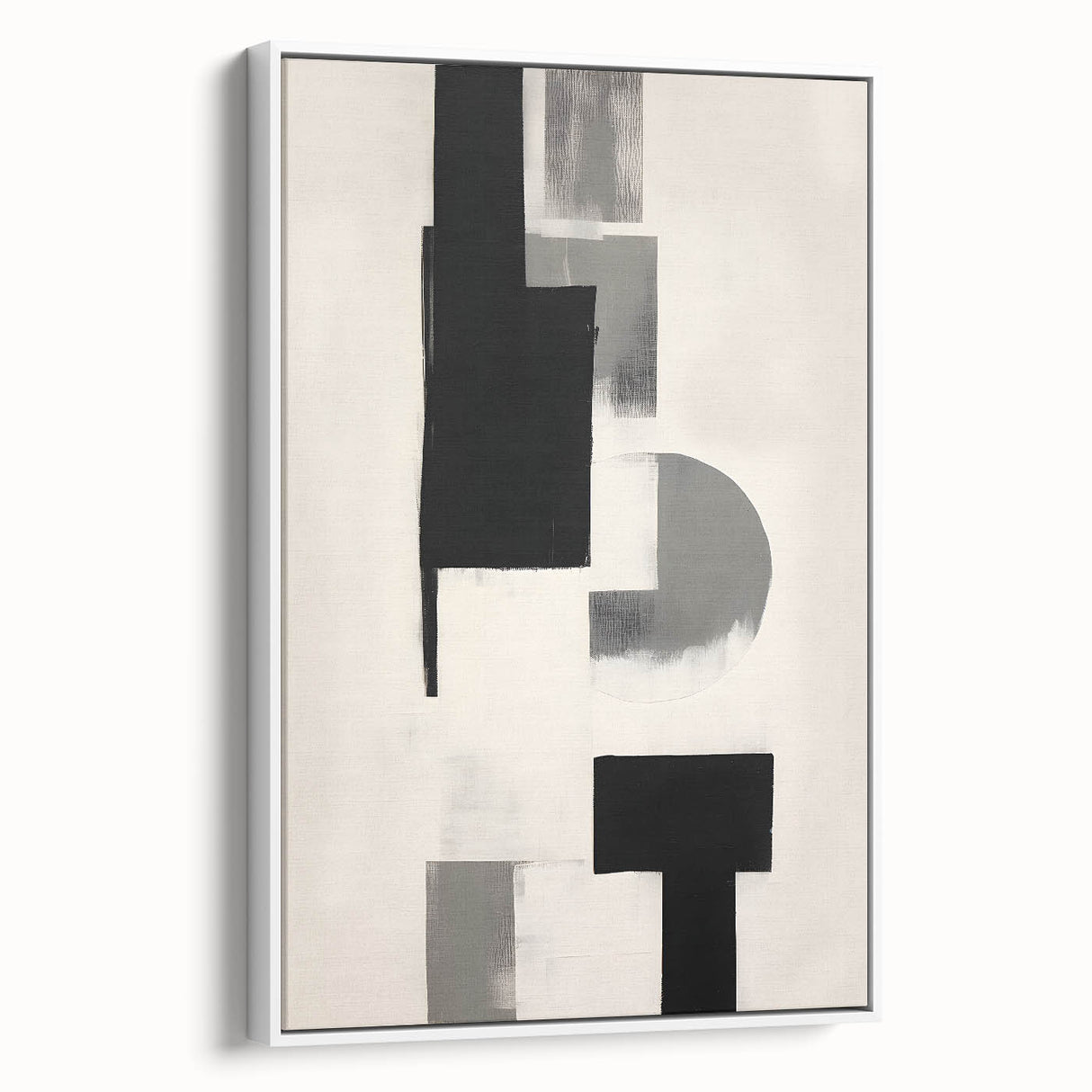Framed Dining Room Prints – Geometric Black and Gray Abstract Art