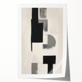 Framed Dining Room Prints – Geometric Black and Gray Abstract Art
