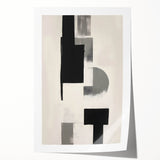 Framed Dining Room Prints – Geometric Black and Gray Abstract Art