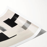 Framed Dining Room Prints – Geometric Black and Gray Abstract Art