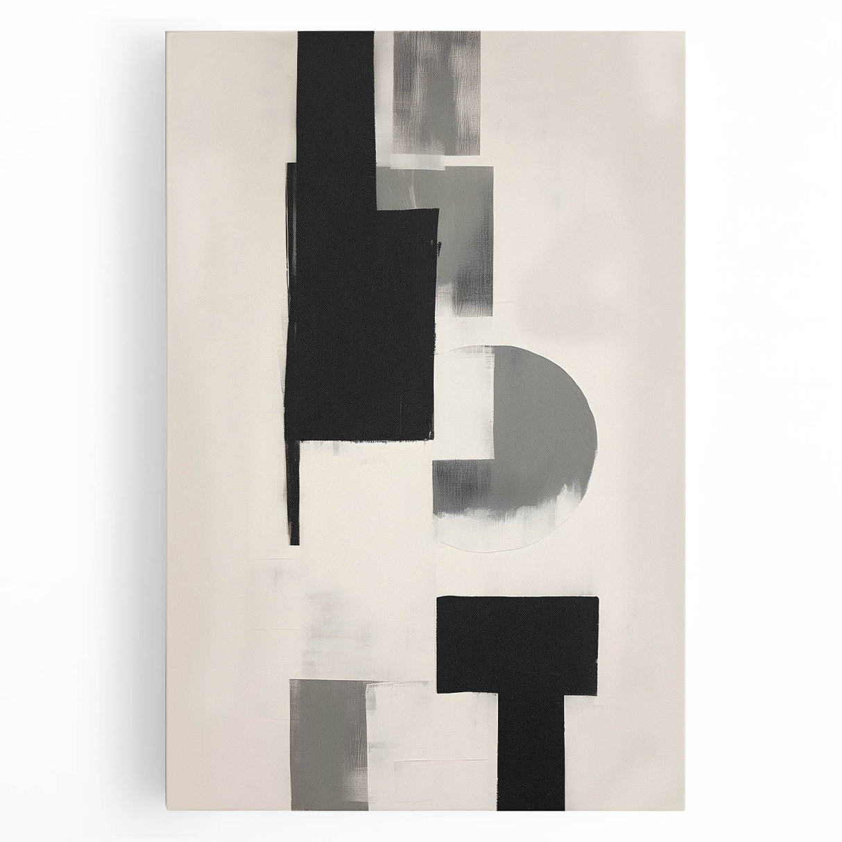 Framed Dining Room Prints – Geometric Black and Gray Abstract Art