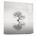 Minimalist Tree Reflection Wall Art - Modern Black & White Print