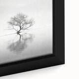 Minimalist Tree Reflection Wall Art - Modern Black & White Print