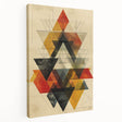 Abstract minimalist wall art on stretched canvas, showcasing soft pastel colors and geometric shapes. Ideal for modern home décor, enhancing any living space.