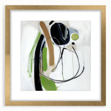 Abstract Art Prints – Modern Green, Black & Brown Minimalist Canvas