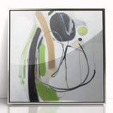 Abstract Art Prints – Modern Green, Black & Brown Minimalist Canvas