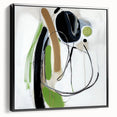 Abstract Art Prints – Modern Green, Black & Brown Minimalist Canvas