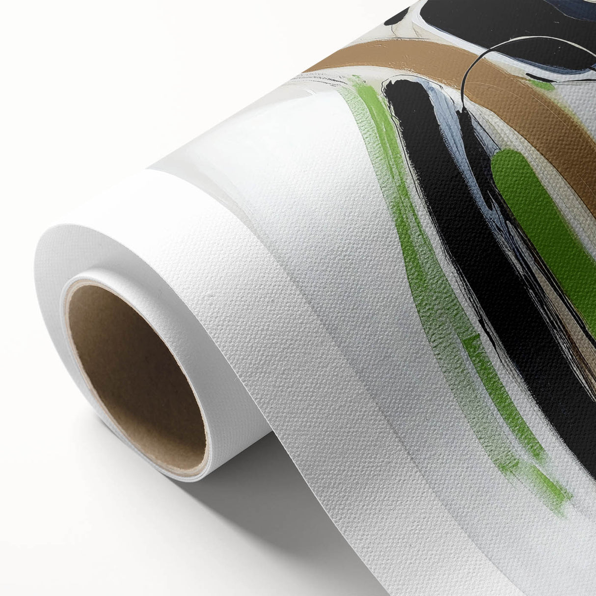 Abstract Art Prints – Modern Green, Black & Brown Minimalist Canvas