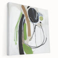 Abstract Art Prints – Modern Green, Black & Brown Minimalist Canvas